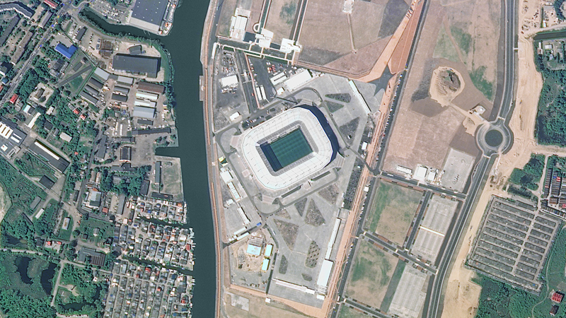 Illustration for article titled Todos los estadios del Mundial de Rusia vistos desde el espacio